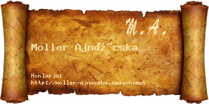 Moller Ajnácska névjegykártya